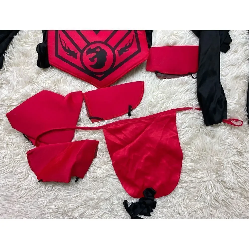 Boys Black & Red Ninja Costume Size 4T-6T